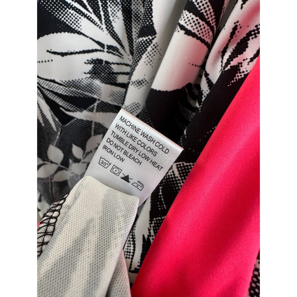Tail Simone Venture Golf Dress Large Pink Black White Palm Print UPF 50+ Stretch - Picture 6 of 10